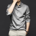 thumbnail image 1 of High Quality Stretch Anti-Wrinkle Men Shirts Long Sleeve Dress Shirts  Male Slim Social Business Blouse Solid Color Shirt, 1 of 7