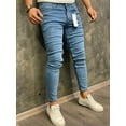 thumbnail image 1 of High Quality Stretch Elastic Skinny Jeans Men European American Classic Solid Washed Denim Pant Casual Pantalones Hombre Joggers, 1 of 5