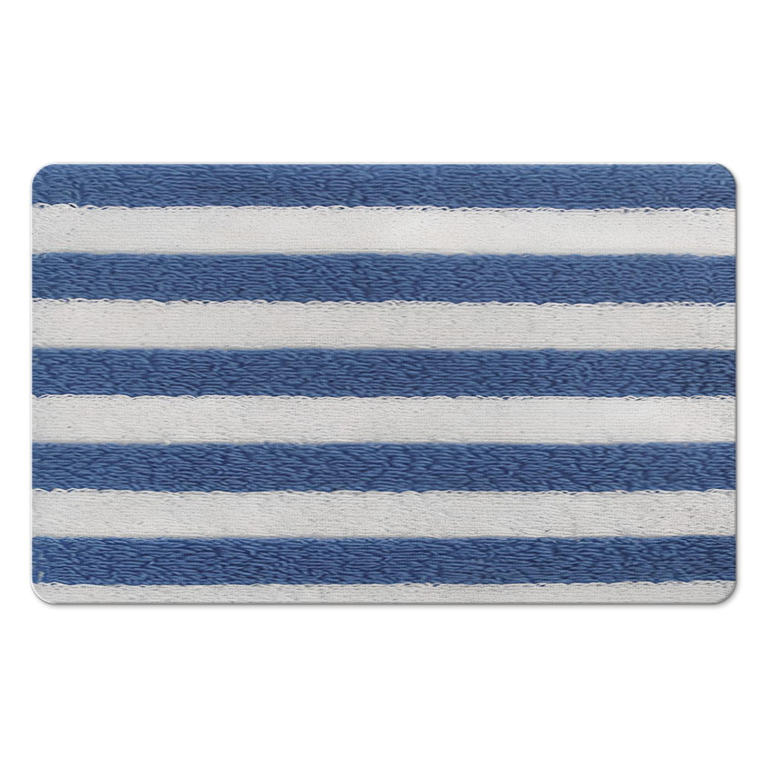 High-Quality Striped Microfiber Bathroom Rugs 20x32 in, Extra Thick, Absorbent Bath Mat, Anti-Slip for Safe Bathroom Experience, Machine Washable for Tub and Shower