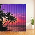 thumbnail image 1 of High Quality Sunny Beach Palm Tree Printed Fabric Shower Curtains Sea Scenery Bath Screen Waterproof Bathroom Decor with, 1 of 5