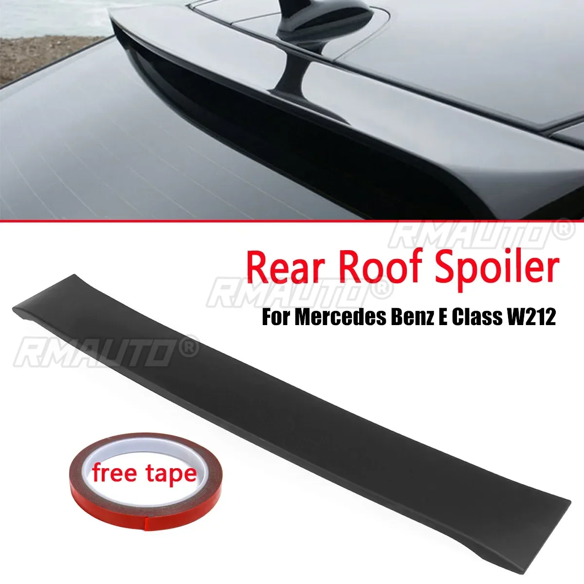 RDX Rear Window Visor For Mercedes C-Class W204 - Rear Panel Roof Spoiler Lip (RDHL487)