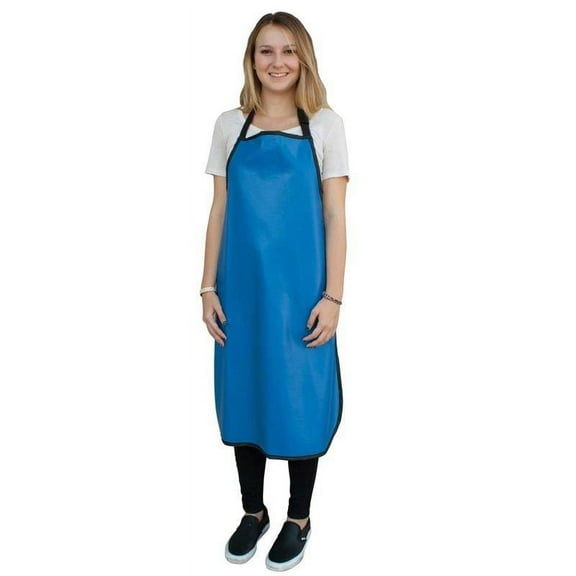 High Quality Waterproof Rubber Aprons Groomer Stylist Barber Kitchen Pick Color (Blue)