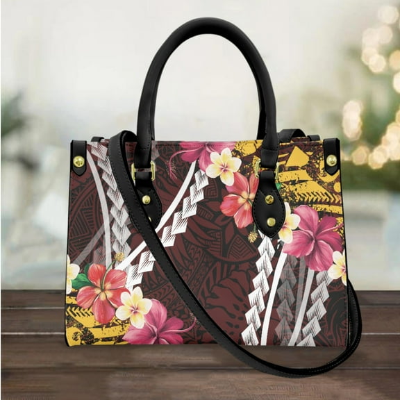 High Quality Women Daily Shopping Bag Polynesian Brand Design Female Underarm Shoulder Bag Top Handle PU Leather Party Clutch