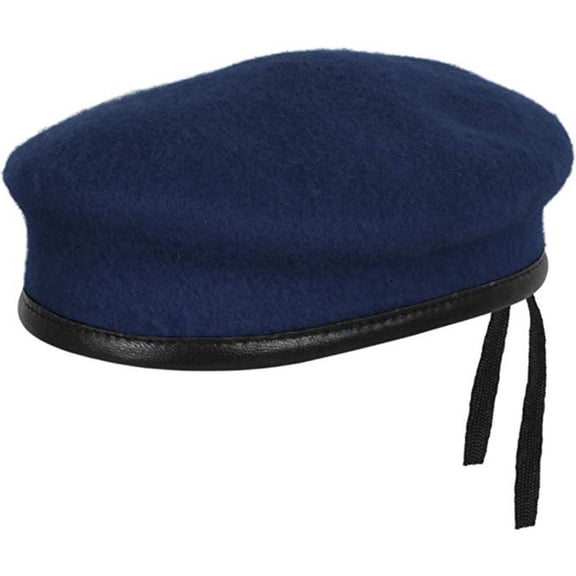 High Quality Women Men French Style Uniform Cap Unisex Wool Bere Army Soldier Hat DARK BLUE