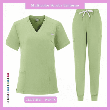 High Quality Women Scrubs Sets Hospital Beauty Spa Salon Lab Workwear Clothes Nurses Accessories