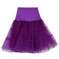 thumbnail image 1 of High Quality Women Solid Color High Waist Pleated Short Skirt Adult Dancing Skirt, Female Petticoat Half Slip Tulle Skirt Knee Length Dress, 1 of 2
