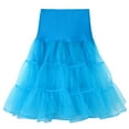 thumbnail image 1 of High Quality Women Solid Color High Waist Pleated Short Skirt Adult Dancing Skirt, Female Petticoat Half Slip Tulle Skirt Knee Length Dress, 1 of 2