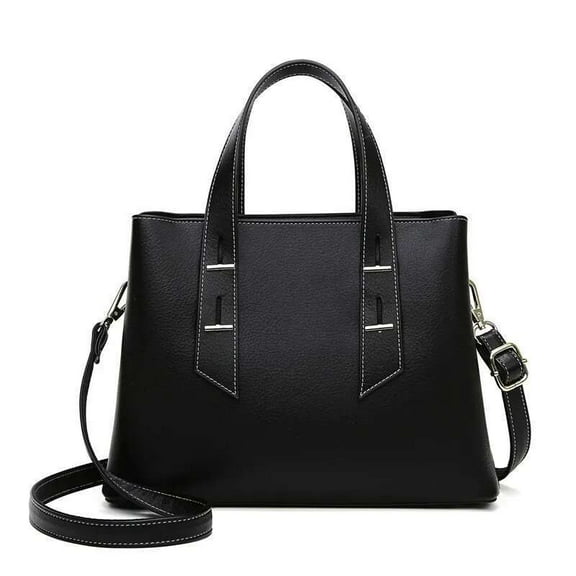 High-Quality Women's Handbag - Sleek Color Blocked Soft Leather Tote for Modern Style