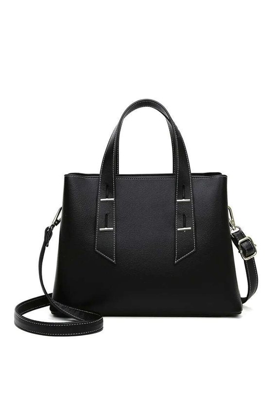 High-Quality Women's Handbag - Sleek Color Blocked Soft Leather Tote for Modern Style