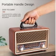 thumbnail image 1 of High Quality Wooden Retro Portable Radio Music Player AM/FM/SW Multi-function Bluetooth Speaker Subwoofer Card Audio Caixadesom, 1 of 6