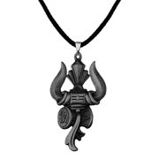 High Quality Zinc And Metal Lord Shiv Bholenath Trishul Damaru With Cotton Dori Locket Pendant