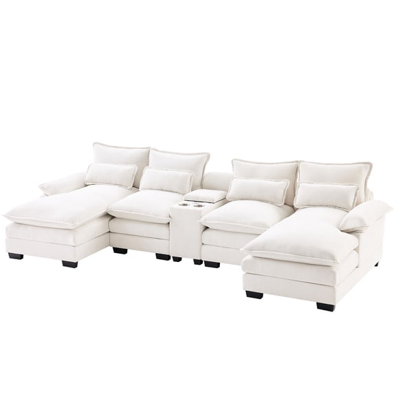High - Quality and Durable Build - Enjoy a Soft Wrap - around Feeling on the Beige Sofa