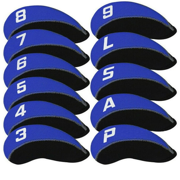 High Quality with Number Tag Practical Rod Sleeve Left Hand Right Hand Set Deluxe Gift Golf Head Covers Iron Club Protector BLUE