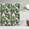 thumbnail image 1 of High QualityTropical Plant Flower Bird Fabric Shower Curtain Waterproof Palm leaves Bath Curtains for Bathroom Decor with, 1 of 5