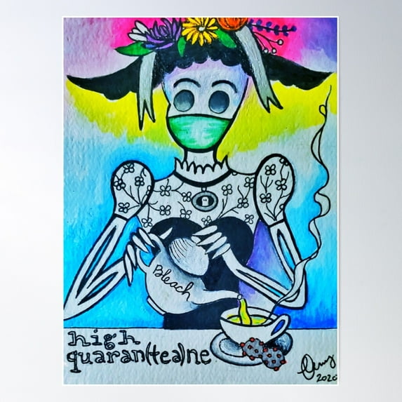 High Quaran(Tea)Ne Poster Wall Art, Modern Wall Decor For Living Room Bedroom, 12x18 UNFRAMED