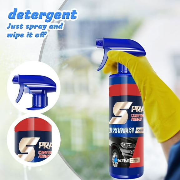 High Quick Ceramic Car Coating Spray 500ml – Car Wax Polish and Quick Detail Spray, Protective Ceramic Coating, Enhances Shine and Durability