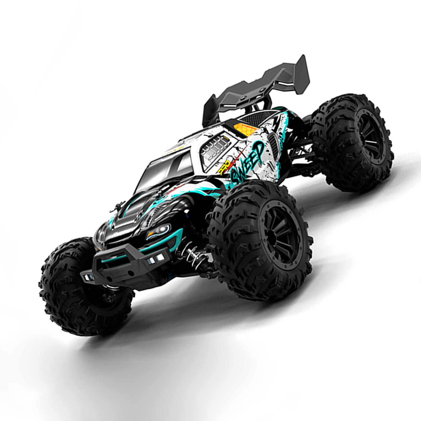 Coche RC 1:16 4WD Brushless 70 Km/h Con Luces LED, Suspensión Metálica Y Diferenciales De Metal, Control 2.4 GHz, Regalo Para Adultos Y Niños