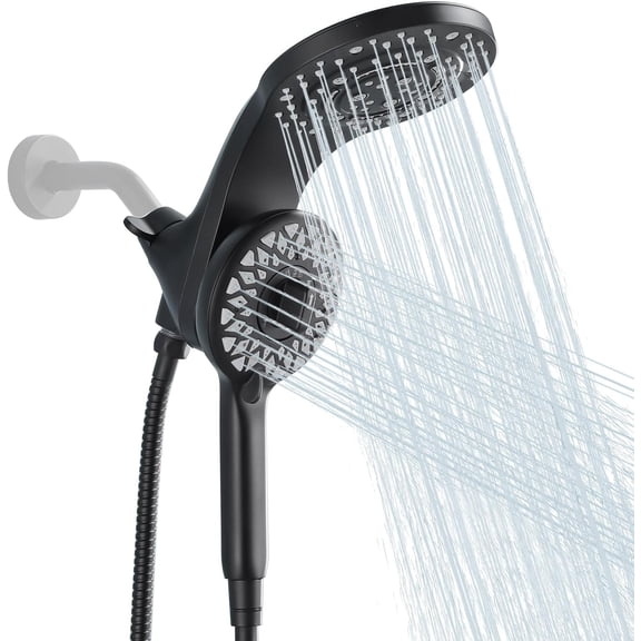 High  Rain Shower  with Handheld  Combo Fixed Showerhead  Shower  Set 10 Sprays Detachable Hand Held Showerheads -in  System Matte Black