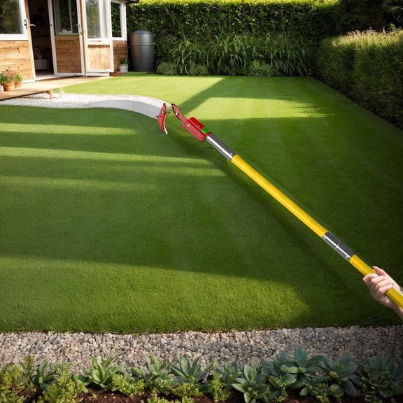 High-Reach Manual 30ft Tree Pruner Kit, Ideal for Tall Verges and Shrubberies, Utensil Convenient for Tree Shearing, Sharp-Edged Blade for Precision Cutting, Long Handle for Easy Maneuvering