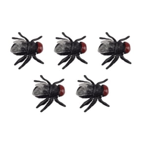 Realistic Fly Prank Toys for Halloween Party Jokes Trick Props Funny Mini Novelty Practical Joke Supplies 5PCS