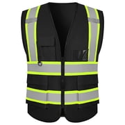 evershare Safety Vest for Work High Visibility Construction Uniform with 5 Pockets Meets Class 2 ANSI/ISEA Standards