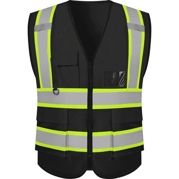 evershare Safety Vest for Work High Visibility Construction Uniform with 5 Pockets Meets Class 2 ANSI/ISEA Standards
