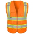 thumbnail image 1 of High Reflective Vest Class 2 Safety Vests with 5 Pockets Zipper High Visibility Construction Uniform Meets ANSI/ISEA, 1 of 5