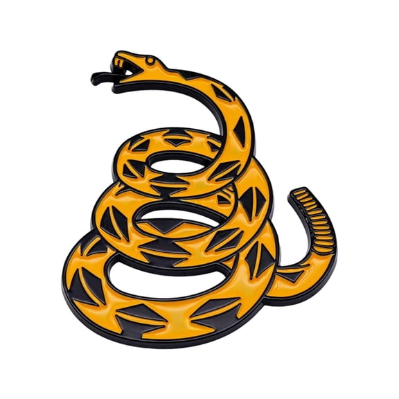 Colorful 3D Snake Auto Emblem Rustproof Metal Decal Gadsden Inspired Designs Snake Sticker for Vehicle Motorcycles Bikes