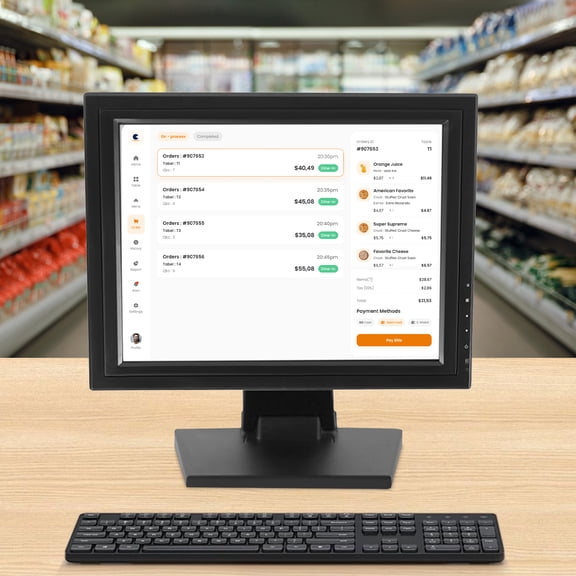 High Res 17 Inch LCD Monitor Built-in Touch Screen Display 1280*1024 Resolution VGA For PC/POS
