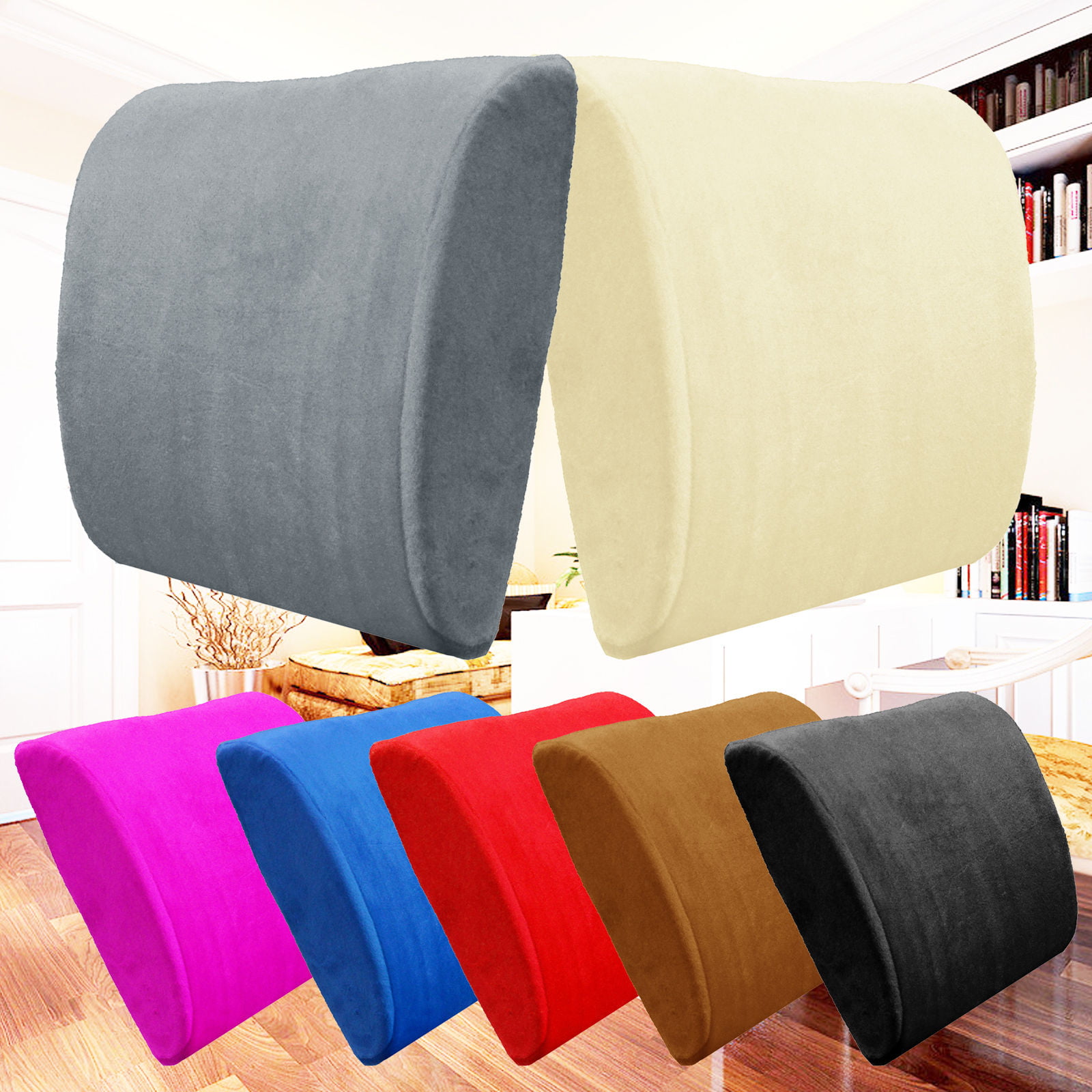 High Resilient Anti Sweat Memory Foam Backrest Cushion for long