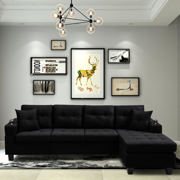 High - Resilience Right Sectional Sofa | For Relaxing in the Living Area | Feel the Comfort of Sitting on S - shaped Spring and Foam