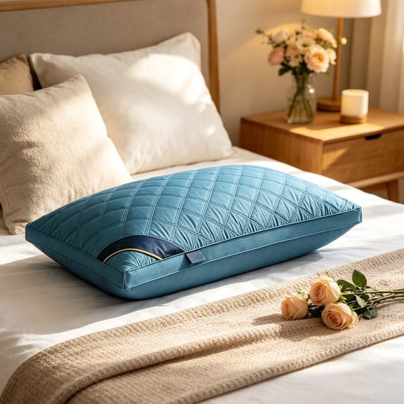 High Resilience Velvet Pillow Insert, Soft Polyester Fiber Bed Pillow, Supportive Breathable Sleep Pillow Core for Side, Back, and Stomach Sleepers, Plush Comfort Rest Pillow