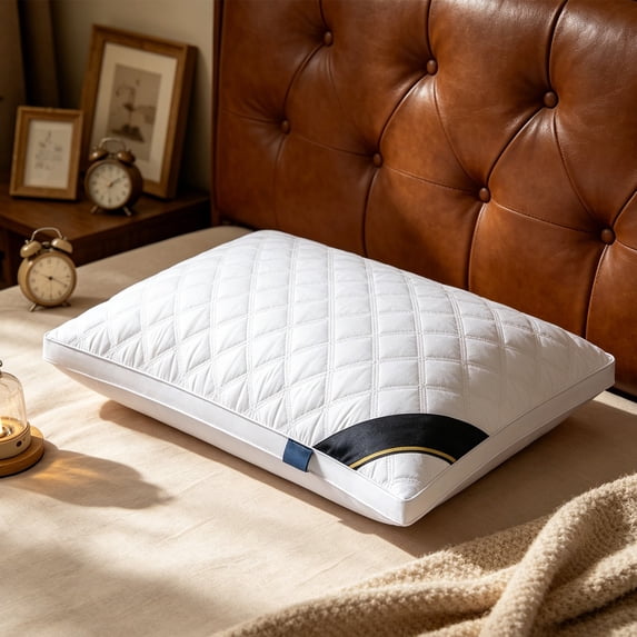 High Resilience Velvet Pillow Inserts Soft Polyester Fiber Bed Pillows Supportive Breathable Sleep Core for Side Back Stomach Sleeper Home Bedding