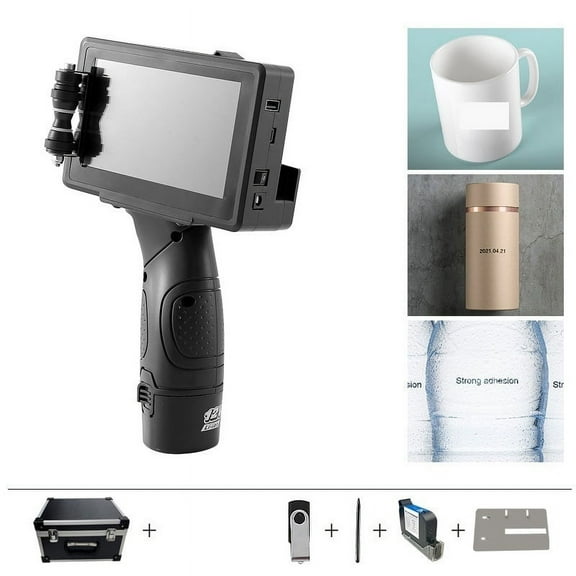 High Resolution 12.7mm/25.4mm Handheld Industrial Inkjet Printer, QR Code Logo Portable Printer ,Complete Kit