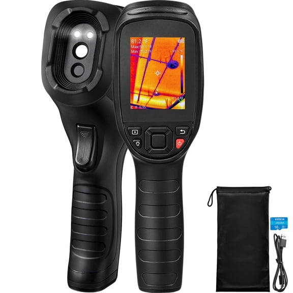 High Resolution 320x240 Thermal Camera, 25Hz IR Imaging with Wide -4F to 752F Range, Includes 32GB SD Card&Rechargeable Battery