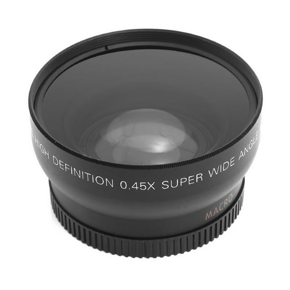 High-Resolution 52mm Wide Angle Lens with Macro Capability for DSLR and Digital Cameras