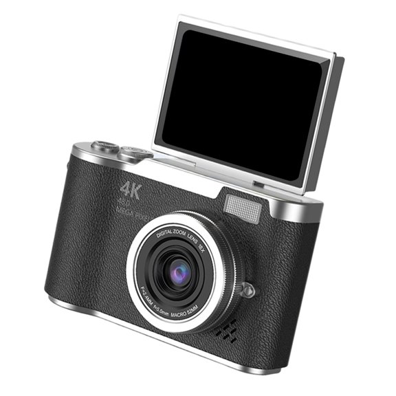 High Resolution 64MP 4K Digital Camera Offering 18x Zooming and Flipping Screen Tailored for Travel and Vloggings Advent