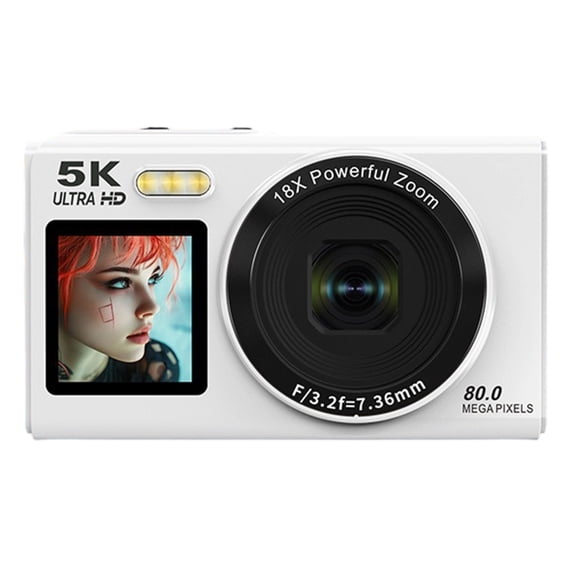 High Resolution 80MP Digital Camera Double Display 18X Zooming Capacity WiFi Live Streaming Feature for Social Media