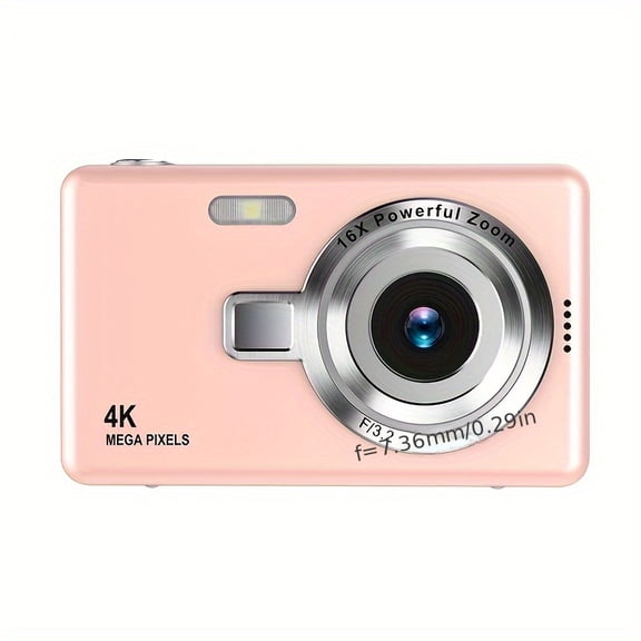 A High-Resolution Digital Camera Featuring Autofocus And 1080P Quality, Equipped with a 2.4-Inch IPS Display And 16X Zoom. Ideal for Students, It Includes a Fill Light for Photography And Videography