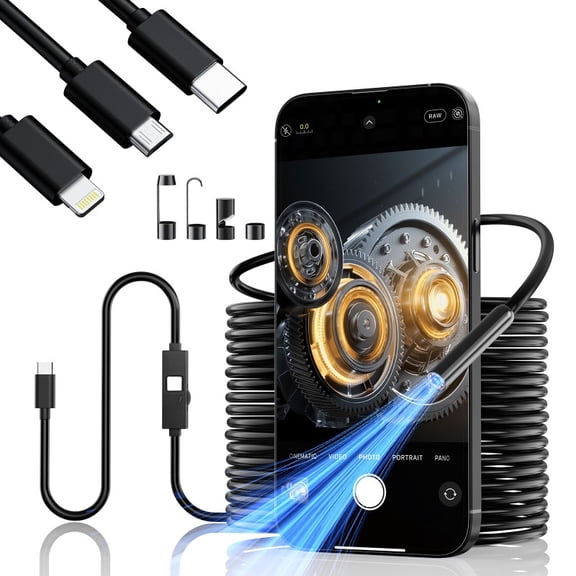 High-Resolution Endoscopic Camera - an HD Industrial Endoscope Supporting Direct Connection to Mobile Phones - Featuring a Flexible, Cable. Endoscope Additions Are Sold Separately