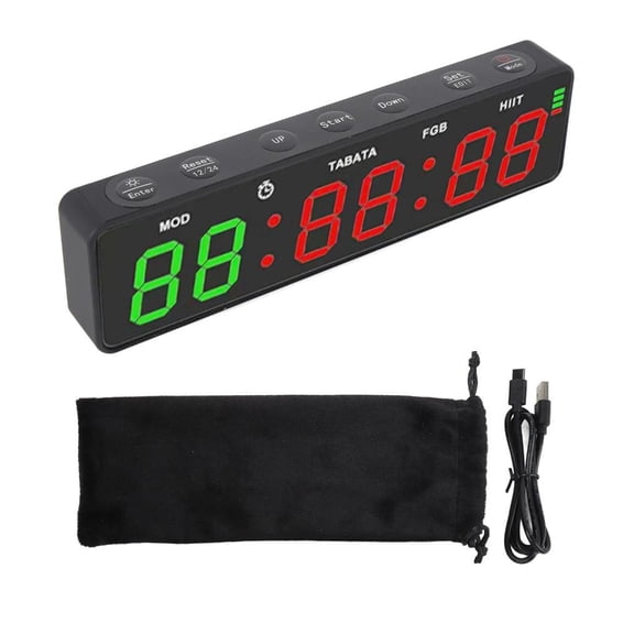 High Resolution LED Interval Timer With Progress Tracking Magnetic Charging Timer For Gym And Daily Tasks