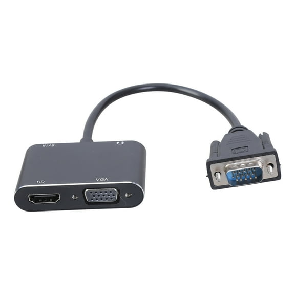High Resolution VGA to VGA Converters 1 in 2 Output with 3.5mm Sound Port for Multiple Screen Display