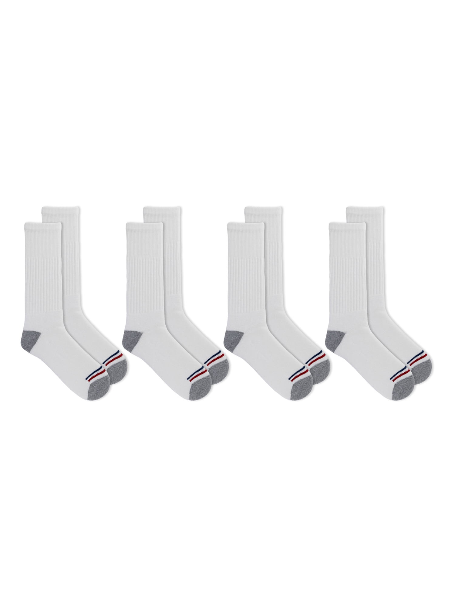 High Ridge Gear Men's Premium Cotton Crew Socks, 4 Pack