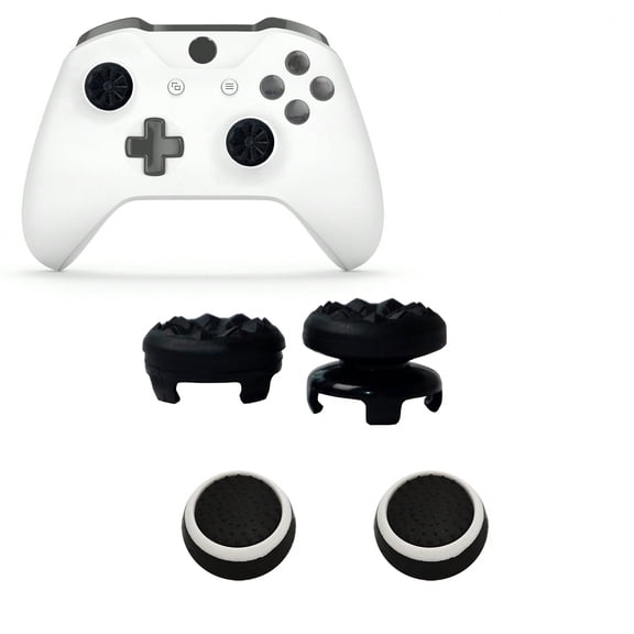 High Rise Analog Joystick Caps for Xbox Controllers - Black Grip Covers | Non-Slip Thumbstick Enhancer for Xbox Series X/S/One, Improved Comfort & Precision