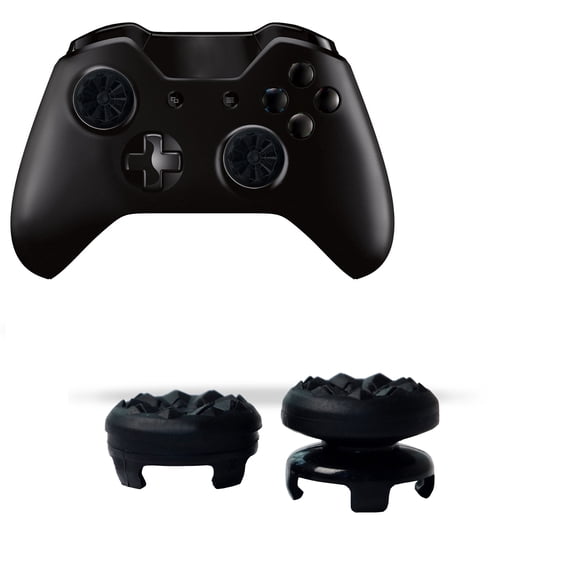 High Rise Analog Joystick Caps for Xbox Controllers - 2PCS Purple/Black Grip Covers | Non-Slip Thumbstick Enhancer for Xbox Series X/S/One, Improved Comfort & Precision