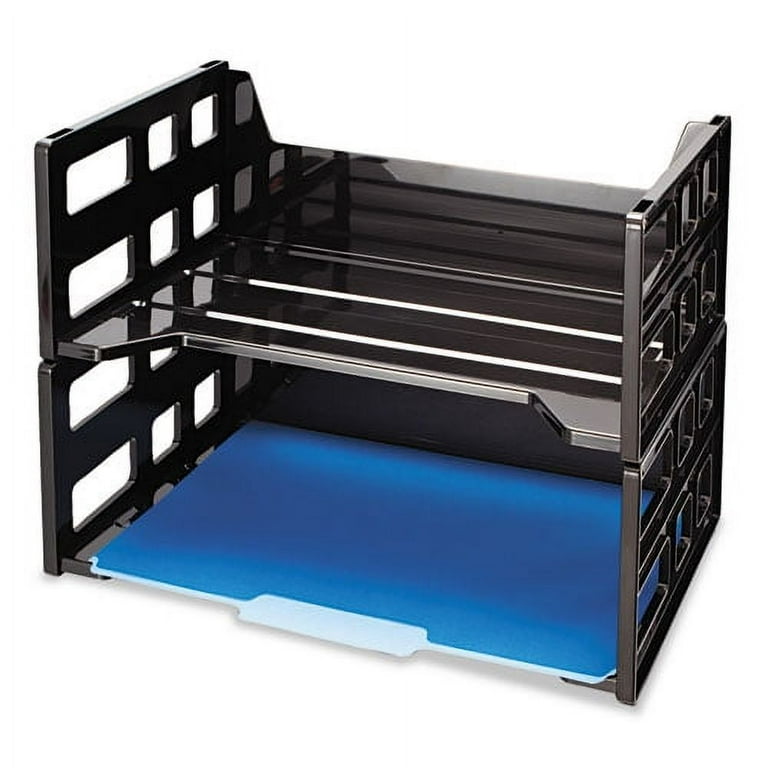 High Rise Desk Tray, 2 Sections, Letter Size Files, 13.25 High Rise Desk Tray, 2 Sections, Letter Size Files, 13.25