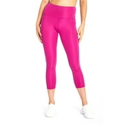 High Rise Flat Waist Mid-Calf Capri