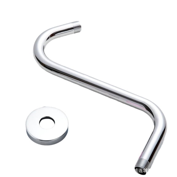 High Rise Gooseneck Showerhead Extension Arm 10inch S Shape Gooseneck Shower Arm for Improved Shower Height & Reach