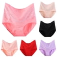 thumbnail image 1 of High-Rise Nylon Panties with Cute Print Plus Size Comfort Stretch Full Coverage Briefs Black 3XL, 1 of 3