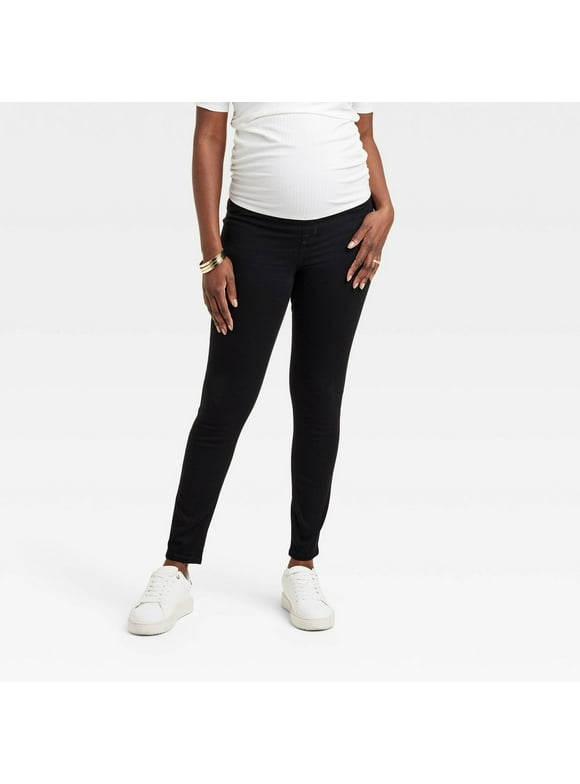 High-Rise Over Belly Skinny Maternity Pants - Isabel Maternity by Ingrid & Isabel‚Ñ¢ Black 12